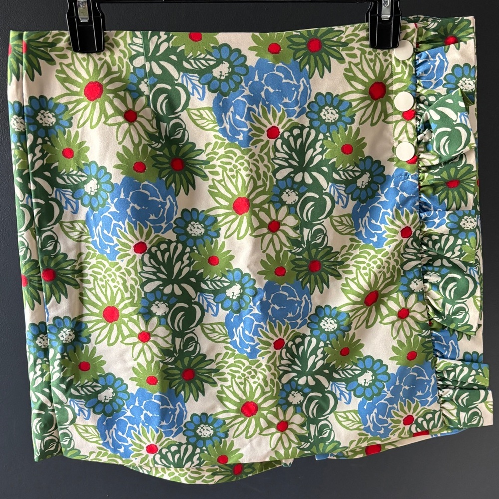 Tory Burch Printed Ruffle Golf Skort size Large